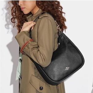 Coach Black Leather Jules Hobo Bag